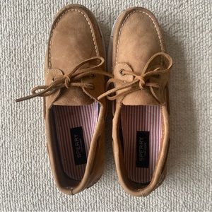 Sperry Men's Authentic Original 2-Eye Seersucker Boat Shoe, size 9